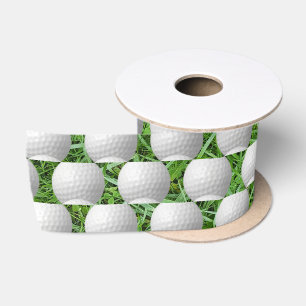Witte Golfballen Op Gras Lint