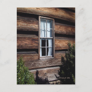 Witte gordijnen briefkaart