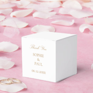 Witte Gouden Beige Traditionele Bruiloft Favor Box Bedankdoosjes