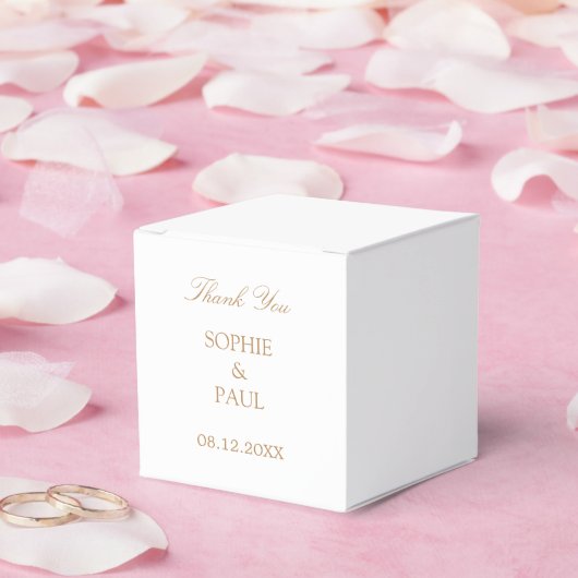 Witte Gouden Beige Traditionele Bruiloft Favor Box Bedankdoosjes (Huwelijk)