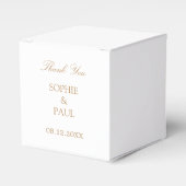 Witte Gouden Beige Traditionele Bruiloft Favor Box Bedankdoosjes (Voorkant Zijde)