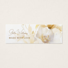 Witte Gouden Bloem Oorsteker Displaykaart