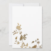 Witte gouden bloemen bruids thee partij Vrijgezell Kaart (Achterkant)