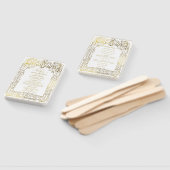 Witte Gouden Deco Chic Glam Bruiloftsprogramma Han Handwaaier (Niet-gemonteerd)