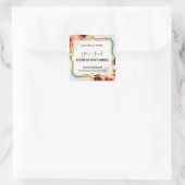 Witte gouden en bloemige geurende soja kaars label (Tas)