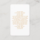 Witte gouden fotografiespas visitekaartje (Achterkant)