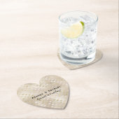 Witte Gouden Harten   Kartonnen Onderzetters (Insitu)