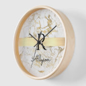 Witte & Gouden Marmer Gouden Staaf, Script Naam Mo (Hoek)