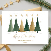 Witte & Gouden Minimalistische Moderne Kerstbomen