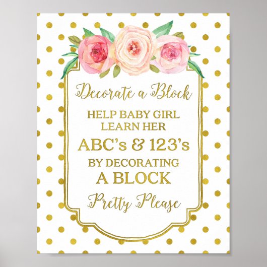 Witte gouden Stippen Decorteren een blokjesspelcod Poster (Voorkant)