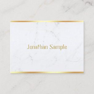 Witte gouden tekst Elegant Custom Sjabloon Visitekaartje