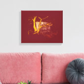 Witte Gouden Waterval Canvas Print (Insitu (Woonkamer))