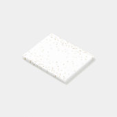 Witte goudglitter confetti spargel      post-it® notes (Schuin)