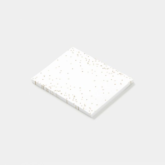 Witte goudglitter confetti spargel      post-it® notes (Schuin)