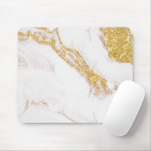 Witte goudglitter marmer keramische tegel muismat