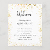 Witte goudglitter trouwprogramma: begroting flyer (Voorkant)