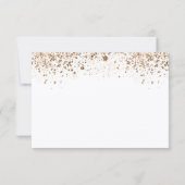 Witte goudglitterstof op jaardag, met uitzondering aankondiging (Achterkant)