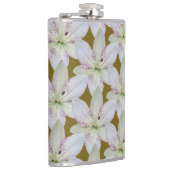 Witte goudkorenbloem, persoonlijke naam heupfles (Rechts)