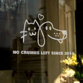 Witte Grappige Huisdierenwinkel Raam Sticker Decor