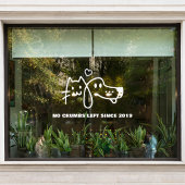 Witte Grappige Huisdierenwinkel Raam Sticker Decor