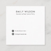 WITTE GRAY TERRAZZO STUD EARRING DISPLAY CARD VIERKANTE VISITEKAARTJE (Achterkant)