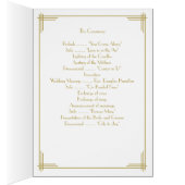 Witte Great Gatsby Art Deco Huwelijksprogramma Kaa (Binnen (Rechts))
