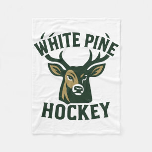 Witte grenen hockeyboksen officiële vintage D Fleece Deken