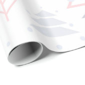 Witte grijs en pastelroze cadeaupapier (Rol Hoek)