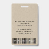 WITTE GRIJSMARBARE TEXTUURBARCODE  BADGE (Back)