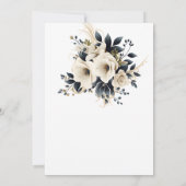 Witte Grijze Bloemen Twee worden een Bijbel Bruilo Kaart (Achterkant)