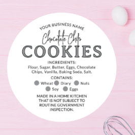 Witte Grijze Chocolade Cookies Cottage Law Sticker