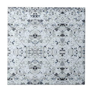 Witte, grijze, geometrische kunstkeramische tegel tegeltje