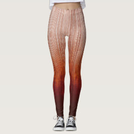Witte grijze Oranje rode ombre strepen rustig Leggings