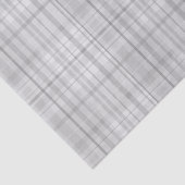 Witte & Grijze Tartan Plaid Patroon Print Tissuepapier (Detail)