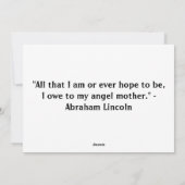 Witte groene bloemige Moederdag wenskaart Feestdagenkaart (Achterkant)