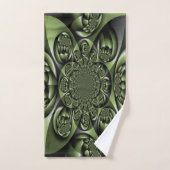 Witte Groene Bos Mini Bollen Bad Handdoek (Handdoek)