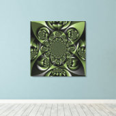 Witte Groene Bos Mini Bollen Canvas Afdruk (Insitu (Houten vloer))