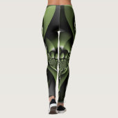 Witte Groene Bos Mini Bollen Leggings (Achterkant)