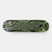 Witte Groene Bos Mini Bollen Skateboard (Horizontaal)