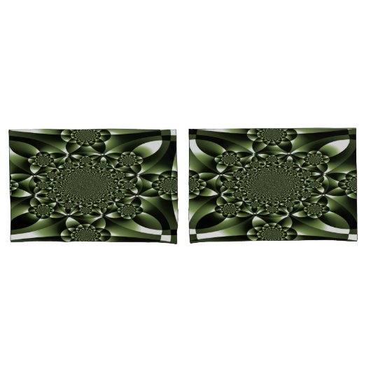 Witte Groene Bosblad Bloemblaadjes Kussensloop (Voorkant-Set)