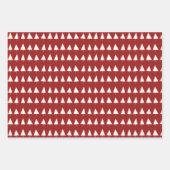 Witte, groene en blauwe kerstbomen inpakpapier vel (Voorkant)