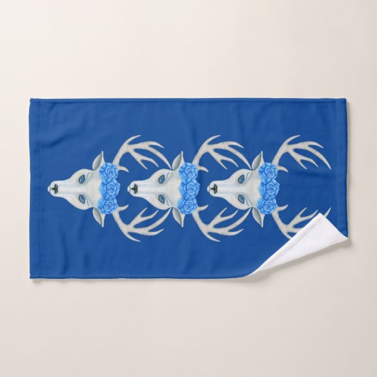 Witte groothandelaar Antlers  Blauw Roos Bad Handdoek (Handdoek)
