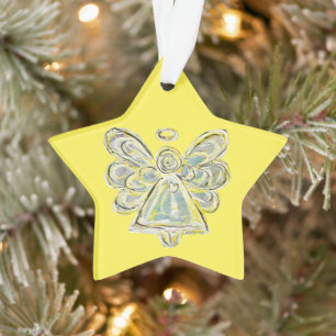 Witte Guardian Engel Kerst hanger Ornamenten