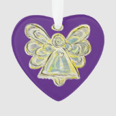 Witte Guardian Engel Kerst hanger Ornamenten (voorkant)