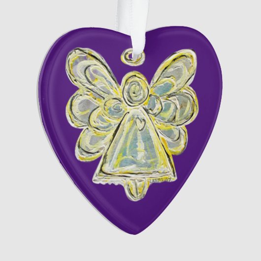 Witte Guardian Engel Kerst hanger Ornamenten (voorkant)