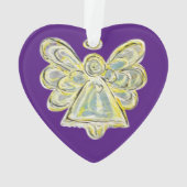 Witte Guardian Engel Kerst hanger Ornamenten (achterkant)