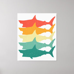  witte haai canvas afdruk