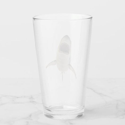 Witte haai glas (Achterkant)