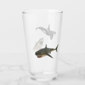 Witte haai-killer walvis glas (Achterkant)