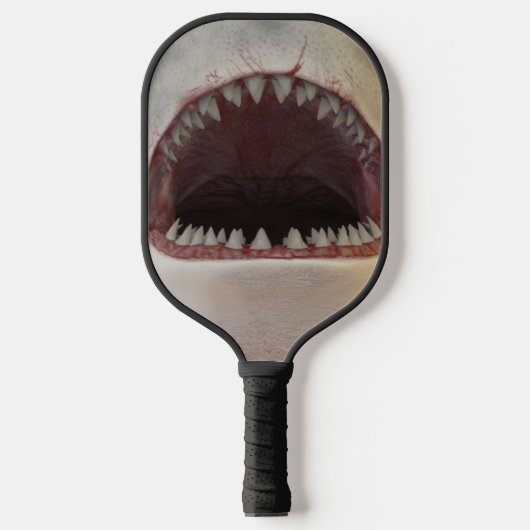 Witte haaimond pickleball paddle (Voorkant)
